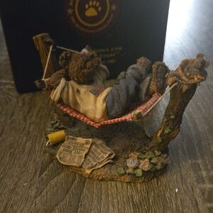 Boyds Bears Relaxing Bear in Hammock Figurine